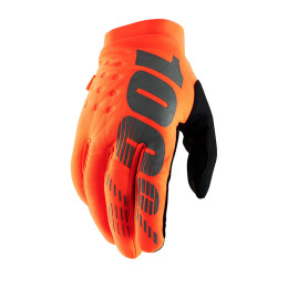 Gants de motocross d'hiver pour enfants 100% Brisker Fluorine Orange-Noir